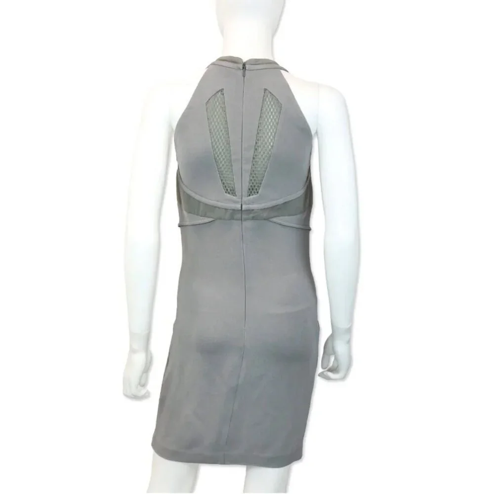 Gucci Vintage Runway S/S 2010 Sci-Fi Halter Mini Dress S IT 40 Grey MSRP $2150 - Picture 4 of 12